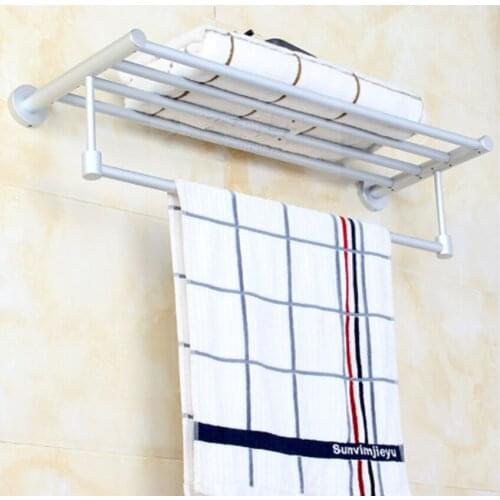 Towel rack on the towel rack door Towel rack Bathroom Towel rack Wall-mounted towel rack Aluminum bathroom kitchen cabinet shelf