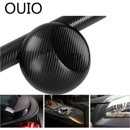 OUIO 30X127cm 3D Carbon Fiber Vinyl Car Sticker For Ford Fiest Mondeo 4 Kuga Ranger Fusion Volkswagen Polo Passat B5 B6 Golf 5