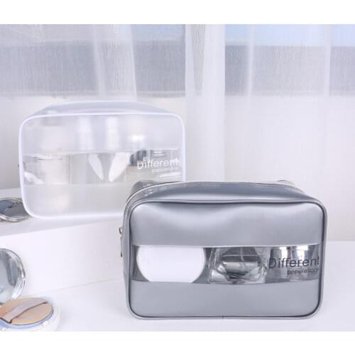 Waterproof Transparent Cosmetic Bag Storage Pouch Men Women Travel Organizer Clear Makeup Case Toiletry Bag PVC Zipper Wash Bags