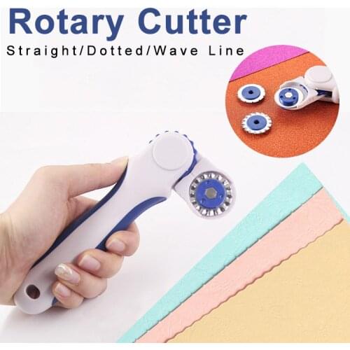 28mm Rotary Cutter With 3 Circular Blades Knife DIY Patchwork Sewing Quilting Leather Craft Paper Cloth Cutting Tool New 2021
