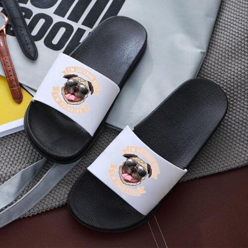 Cute Cartoon dog Women Home Slippers Non Slip Thick Soft Sole Indoor Slippers Bathroom Slides Ladies Flip Flops