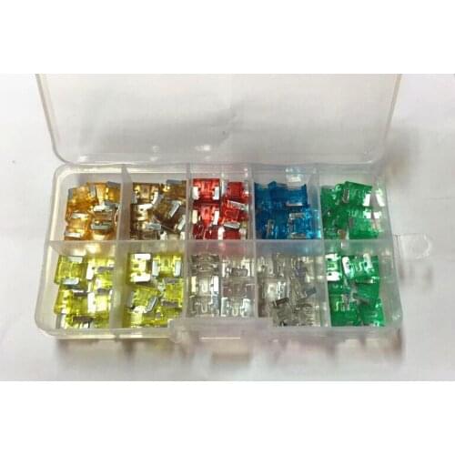 100 pcs Assorted Car Truck Mini Low Profile Fuse 5,7.5,10,15,20,25,30 Amp Sales