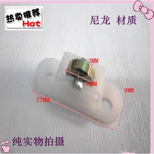 Bath door pulley 27 * 9 mm door pulley/small window pulley/single wheel furniture drawer small wheel