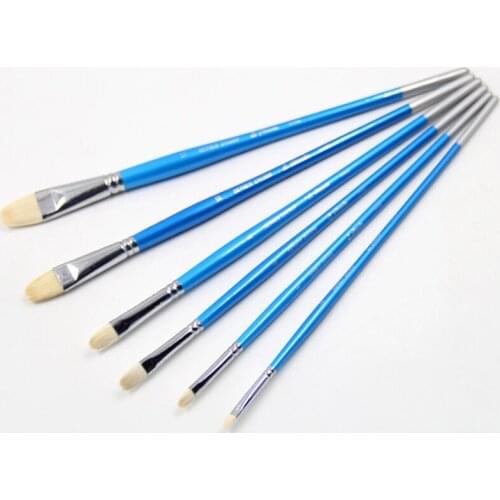 Shaped gouache hazel 6 pcs suit wool brush pen birch rod cqnnn brush painting pen acrylics brush Drawing Art Supplies