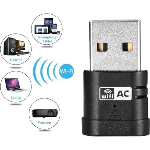 Wifi Adapter Wireless Adapter 650Mbps USB WiFi 2.4G & 5G Network Card For PC Computer USB WiFi Adapter USB Ethernet WiFi