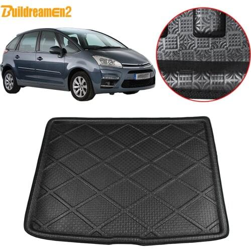 Buildreamen2 For Citroen C4 Picasso 2008-2018 Car Tail Tray Boot Liner Rear Trunk Mat Carpet Floor Cargo Pad Mud Kick