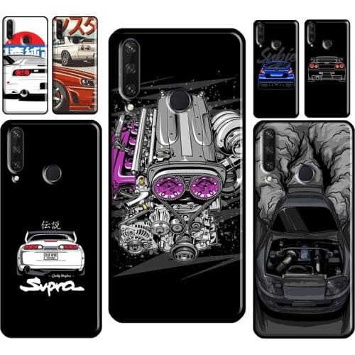 Sports Car JDM Drift Case For Huawei Nova 5T 3 2 i Y3 II Y7 Y5 Y6 2017 2018 Y9 2019 Y5P Y6P Y7A 2020 Y9S Cover