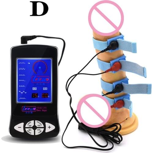 Electro Shock Orgasm Penis Ring Electric Stimulation Cock Ring BDSM Electrical Sex Toys For Men Penis Shocker Pulse Stimulator