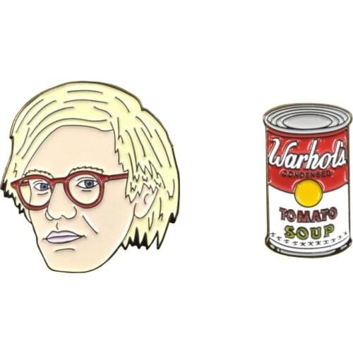 Artist painter tomato soup enamel pin