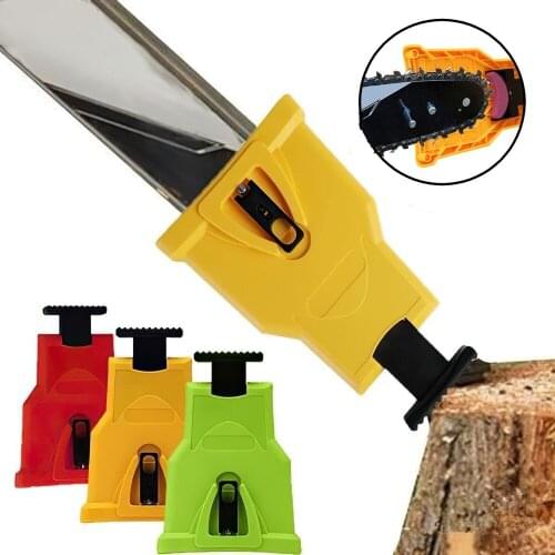 Chainsaw Sharpener Tool for Chain Saw Bar-Mount Fast Grinding Sharpening Woodworking Grinding with Teeth & Sharpening Stone