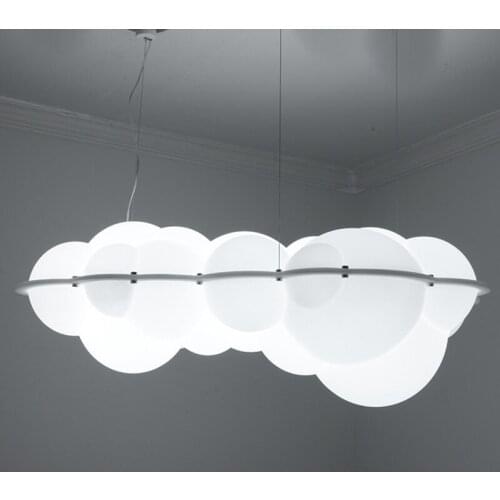 Modern Cloud Chandelier Cotton LED Lamp Floating White Suspension Light For Clothing Shop Restaurant Art Hotel Lighting PA0266
