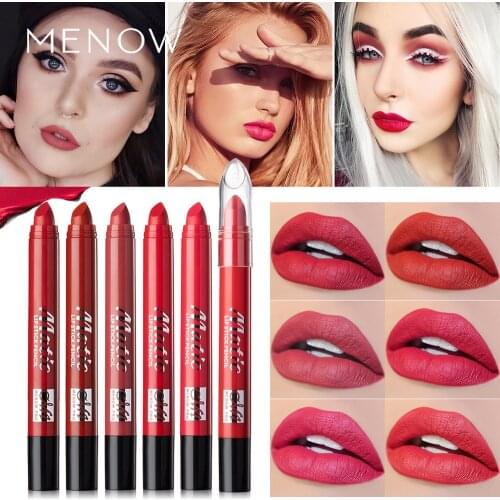 MENOW Lipstick Pen Shopee Supply Matte Lipstick New Make Up Lipstick Matte Waterproof / Water-Resistant Moisturizer