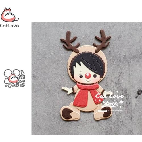 Catlove Reindeer Baby Animal Metal Cutting Dies Scrapbooking Mold Stencil Die Cuts Card Making Craft Embossing New Dies For 2020