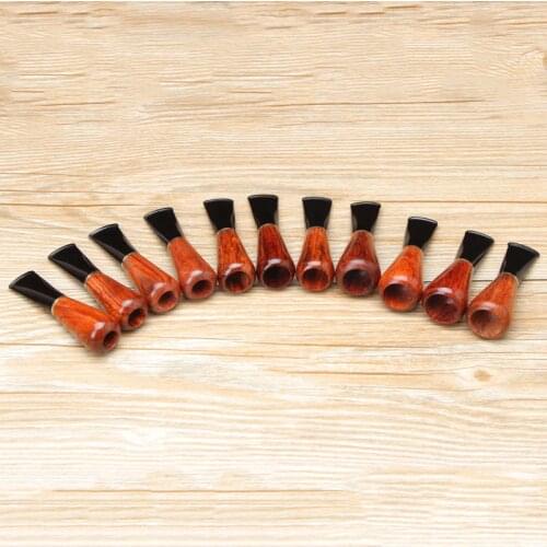 MUXIANG Rosewood Cigar Mouthpiece Tobacco Pipe Extending Mouth Activated Carbon Filter Stem Cigar Smoking Pipe Holder be0152