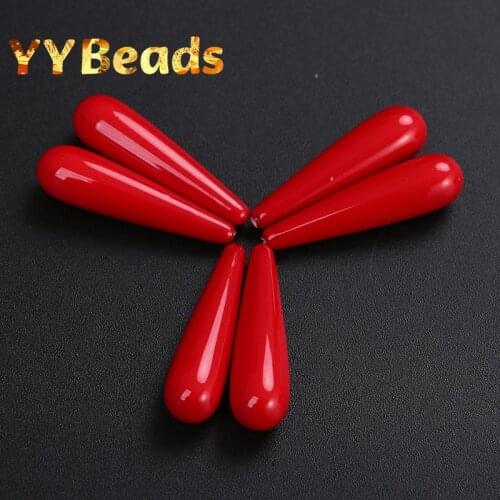 Irregular Natural Red Water-drop Shape Shell Pearl Beads 8x30mm 3PCS For Jewelry Making DIY Charm Bracelet Ear Stud Accessories