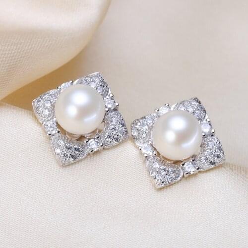 Charm Fashion Exquisite Pearl Earrings Mountings, Earrings Findings, Stud Earrings Settings Jewelry Parts Fittings