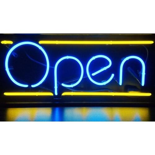 14“ Open New Style Acrylic Custom Neon Light Lamp Sign Beer D Handmade Real Glass Decorate Home Wall Room Windows Tube Artwork
