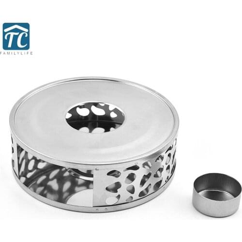 Tea Pot Warmer Candle Hollow Out Stainless Base for Teapot Cups Warmer Insulation Base Candle Holder Tea Accessories Tea Maker
