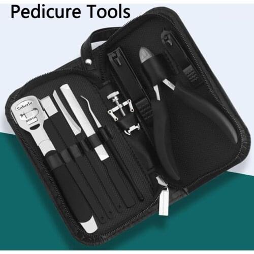 Professional Pedicure Tools Foot Rasp Dead Skin Remover Ingrown Toenail Removal Correction Clippers Nail Treatment Foot Care Kit