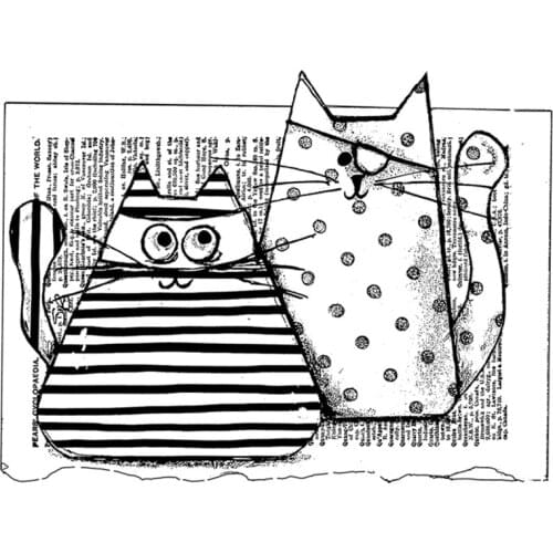 Clear Stamps Cute Animals Chubby Cats Words Sentences For DIY Scrapbook Photo Album Craft Card 2021 New