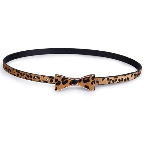 Styles High Quality Women Belt PU Leopard Print Horsehair Bow-knot Waistband Female Designer Fashion Waist Strap