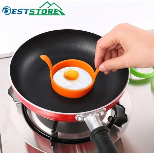 Family breakfast omelette tool circular food grade silica gel omelette high-temperature two-ear omelette model