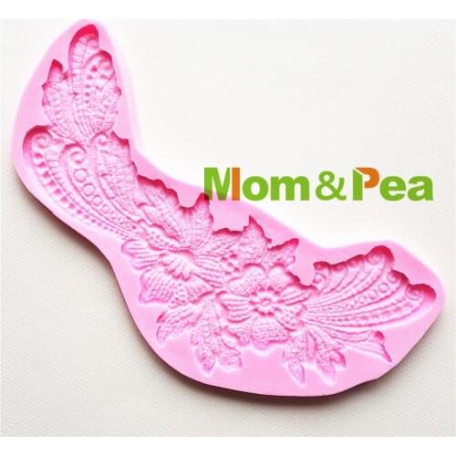 Mom&Pea MPA1705 Flower Deco Shaped Silicone Mold Cake Decoration Fondant Cake 3D Mold Food Grade Soap Mold