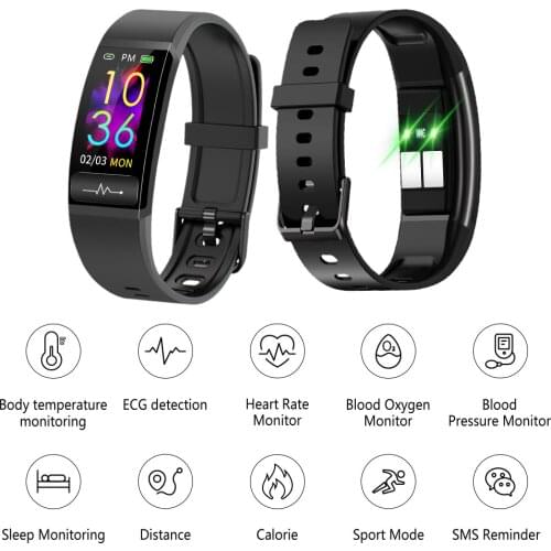 M8 AI Electrocardiogram Temperature Smartwatch Heart Rate Monitor ECG PPG Blood Pressure Clock Wristband Smart Watch
