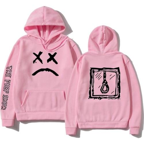 Lil Peep LOVE Print Hoodies Men Women Casual Pullover Lil Peep Rapper THE PEEP SHOW Print Sad Face Boy Girls Hip hop Sweatshirt