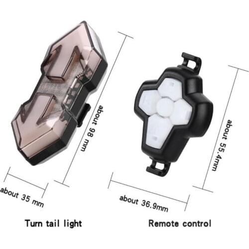 Rear Lamp Smart Bike Wireless Remote Turn Signal Lights Bicycle LED Taillight Easily Installation Personal Bicycle Parts Use