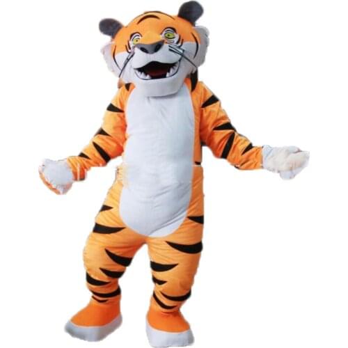 Adult Size Lovely Tiger Mascot Costume Full Body Fancy Dress Animal Mascots for Carnival Events and Festivals