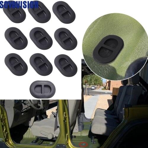 4PCS 8pcs For Jeep Wrangler JK JL Floor Pan Plug Rear Floor Pan Body Plug Small Rubber Floor Drain Plugs 55397226AA 2014-2018