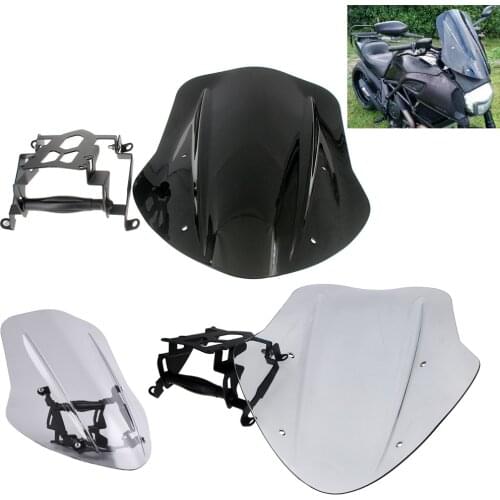 For Ducati Diavel 2014-2018 2015 2016 2017 Motorcycle with Mounting Bracket Windshield Windscreen Cover Wind Deflector