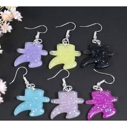 1pair Women Earrings ResinPlague Doctor Drop earring Raven Head for Birthday Gift Child Girls Teens Jewelry