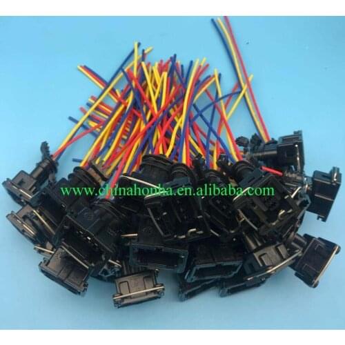 10/20/50/100 pcs 3 Pin Way Female Sealed Electrical Auto Connector with registered 282191-1 for AMP Tyco with 15cm 18AWG wire