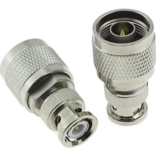 10pcs Walkie Talkie Adapter N Male To BNC Male Connector RF Feeder Connector BNC Turn N Male Adapter