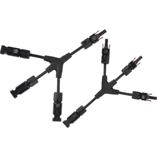 100pairs/lot Y type 1 to 3 branch connectors solar panel splitter cable Y shape male female M/FFF&F/MMM solar extension PV wire
