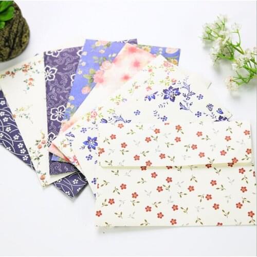 100 Pcs/Set Lovely Beautiful Flowers Envelopes Used For Postcards, Greeting Cards, Love Letters Etc