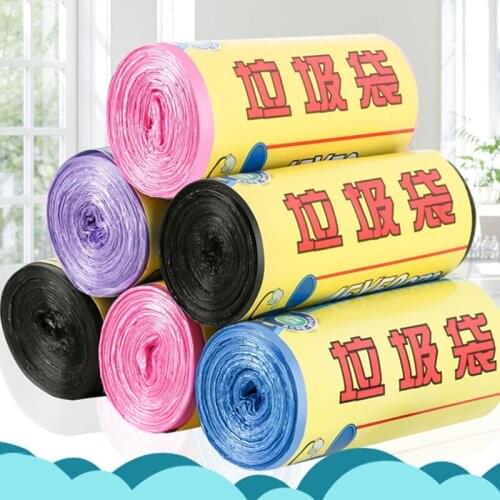 100pcs Black Plastic Garbage Bags Flat Top Type Style Storage Bag For Home Waste Trash Bags