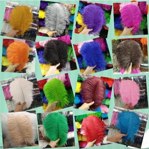 19 Color Beautiful 100pcs Ostrich Feathers 35-40 cm/14-16 inch For Crafts Plumes Jewelry Making Wedding Decoration