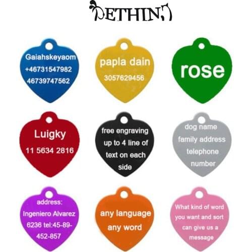 2pcs/Lot Aluminum Pet Name Tag Free Customized Engraved Dog Cat Personalized Luggage Pet Name Tag Pet Identification Tag