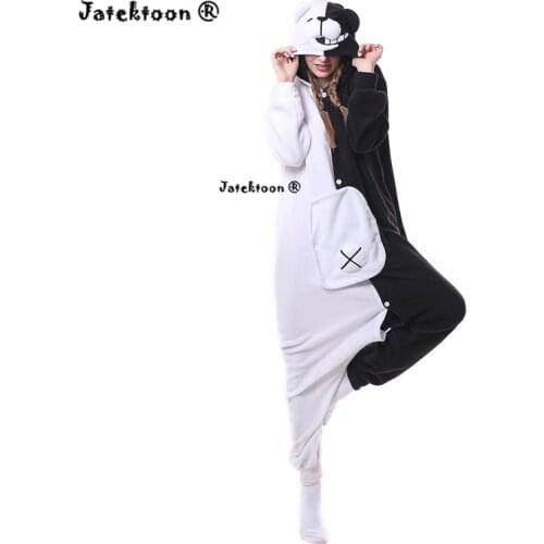 2017 Fleece Onesie Pyjama Pajamas Costume Danganronpa Dangan Ronpa Monokuma & Monomi Halloween Christmas Carnival Party Clothing