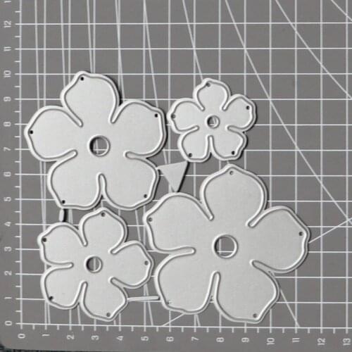 4pcs/set Flowers Petal Metal Dies Cutting Stencil Template for DIY Embossing Photo Album Cards Making Scrapbooking Die Cut