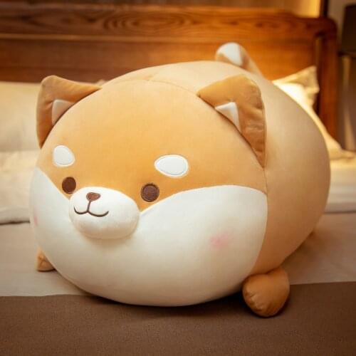 50/70cm Lovely Fat Shiba Inu & Corgi Dog Plush Toys Stuffed Soft Kawaii Animal Cartoon Pillow Dolls Gift for Kids Baby Children