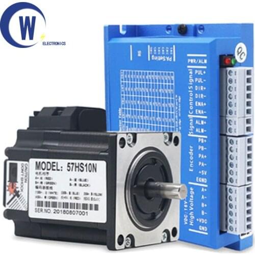 57 Two-phase Closed Loop Stepper Motor Set 1NM 2.2NM 3NM High Speed Servo Motor Driver HBS57 to Send 3 Meters Encoder Line