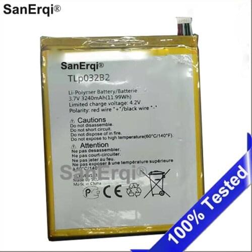 3240mAh TLp032B2 Battery For Alcatel One Touch Pixi 8 Pixi 3 8.0 3G WiFi OT-9015W OT-P330X TLp032B2 TLp032BD Batteries