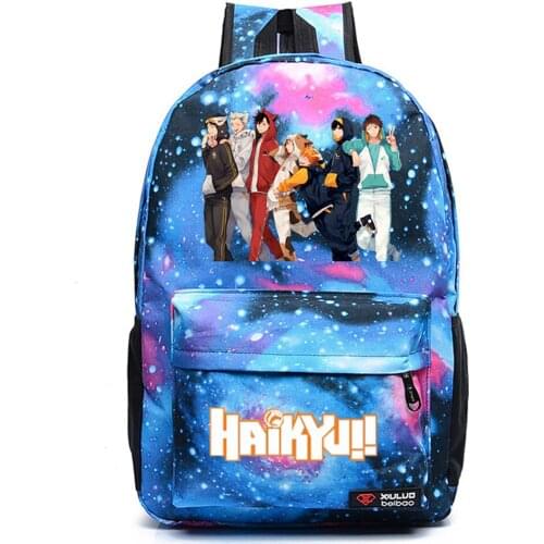 Anime Haikyuu!! Unisex Backpack Canvas Packsack Teenger Schoolbag High Quality Casual Student Travel Laptop Bag