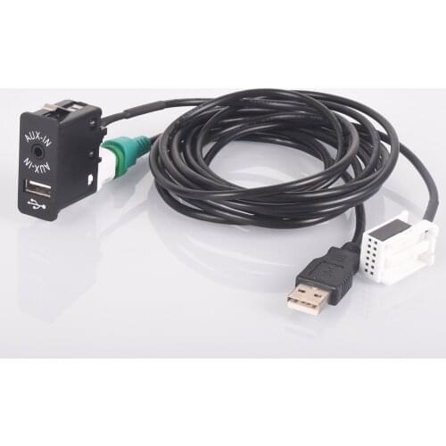 Car USB AUX in Plug Input Socket Adapter for BMW E60 E61 E63 E81 E87 E90 F10 F12 E70 X1 X3 X5 for MINI Cooper R56