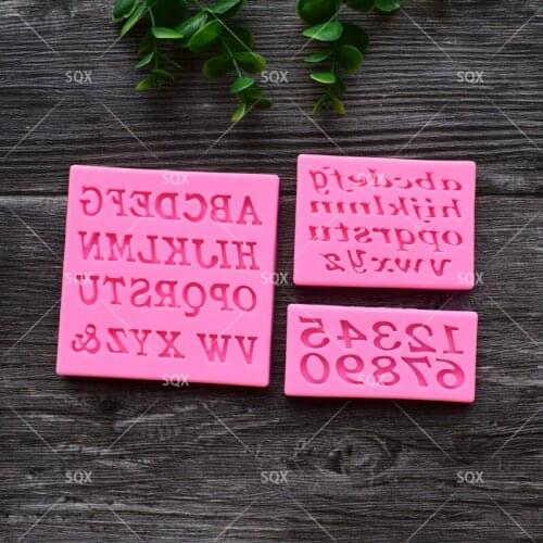 Letters Fondant Cake Baking Molds,Moule Silicone,Cake Decorating Tools Pastry Tools Kitchen Accessories SQ16127-129