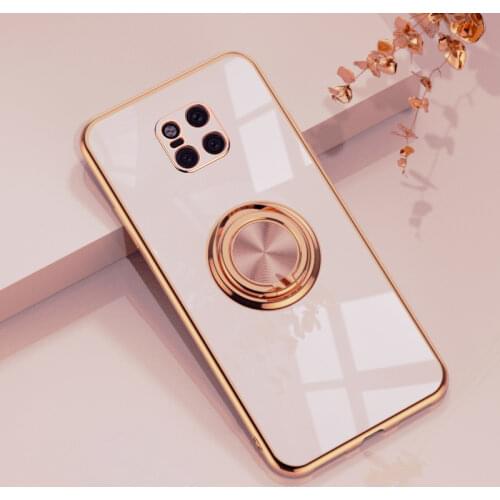 Luxury Plating Silicone Case For Huawei Mate 20 Pro P30 P20 P30Pro Honor 20 30 Pro 30S Nova 5T 5 T Phone Ring Holder Soft Cover